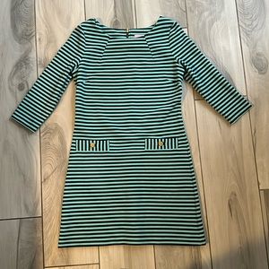 Navy/Turquoise Lily Pulitzer Long Sleeve Knit Dress Size M